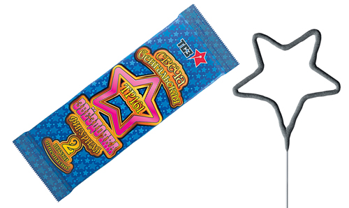  Бенгальские свечи фигурные 2 шт "Звездочка"  в Элисте